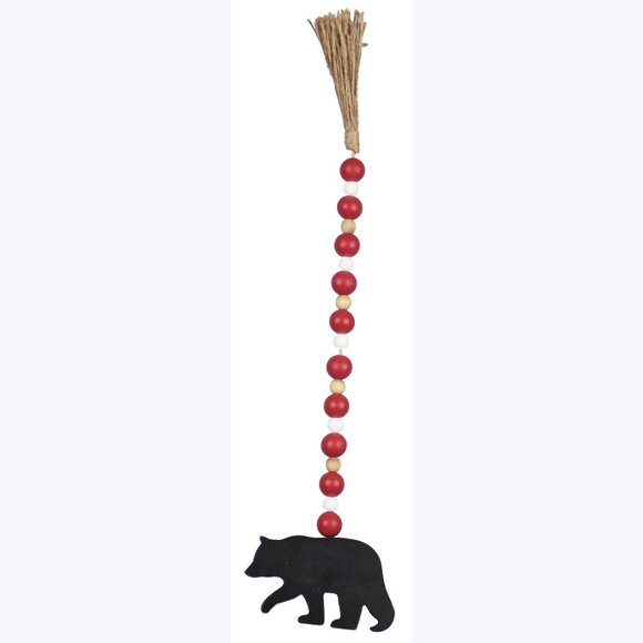 3-Piece Wood Wall Garland Set with Festive Tassel, Beads, and Bears! - Picture 5 of 5